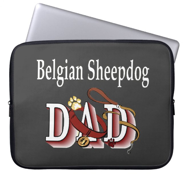 Belgischer Sheepdog-Vater Laptopschutzhülle (Vorderseite)