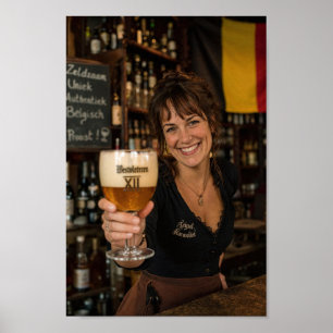 Belgischer Tavernentoast mit Tripel-Plakat Poster