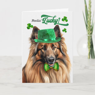 Belgischer Tervuren Hund Glücklicher St. Patrick's Feiertagskarte