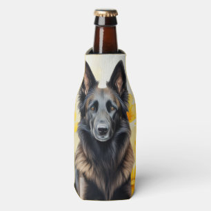 Belgischer Tervuren-Hundefreund und Mohnblumen Flaschenkühler