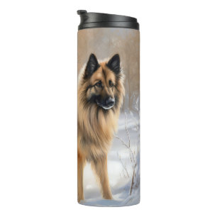 Belgischer Tervuren Lass es schneien Weihnachten Thermosbecher