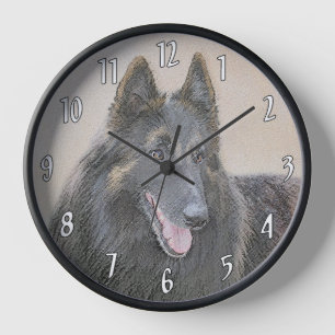 Belgischer Tervuren-Malerei - Süße originelle Hund Uhr