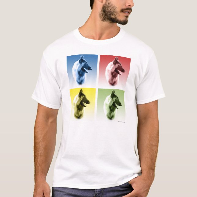 Belgischer Tervuren Pop Art T-Shirt (Vorderseite)