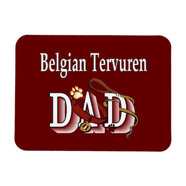 Belgischer Tervuren-Vater Magnet (Horizontal)