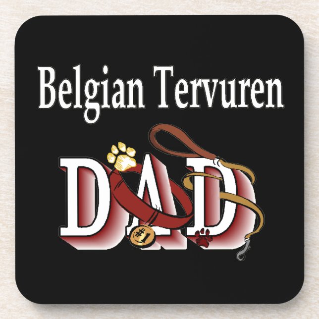 Belgischer Tervuren-Vater Untersetzer (Vorderseite)