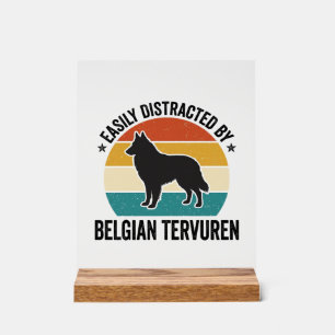Belgischer Tervuren Vintage-Hundefan-Shirt-Design_ Acrylschild