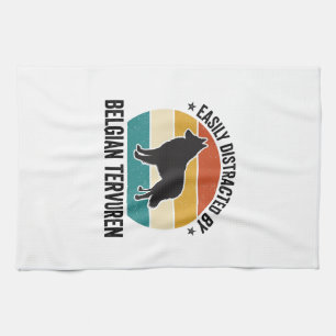 Belgischer Tervuren Vintage Hundeliebhaber-Shirt-D Geschirrtuch