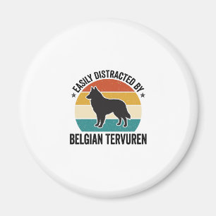 Belgischer Tervuren Vintage Hundeliebhaber-Shirt-D Magnet