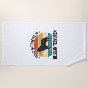 Belgischer Tervuren Vintage Hundeliebhaber-Shirt-D Strandtuch