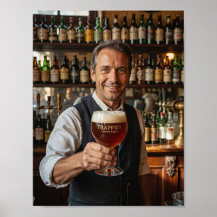 Belgisches Abtei-Ale-Gaststätteneingangsposter Poster