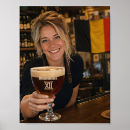 Belgisches Alehouse Willkommensplakat bei Dämmerun Poster