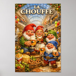 Belgisches Bier-Einkaufsabenteuer-Poster Poster