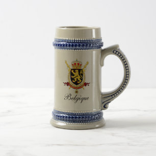 Belgisches Bier Stein - Wappen Bierglas