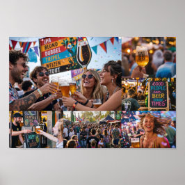 Belgisches Craft-Bier-Festival-Stimmungsplakat Poster