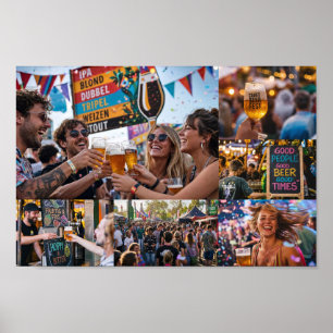 Belgisches Craft-Bier-Festival-Stimmungsplakat Poster
