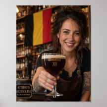 Belgisches Dark-Ale-Tavernen-Grußposter