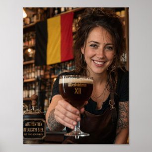 Belgisches Dark-Ale-Tavernen-Grußposter Poster
