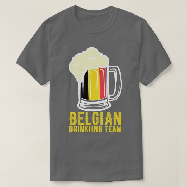 Belgisches Drink Team Beer Festival Belgien Oktobe T-Shirt (Design vorne)