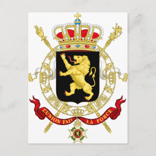 Belgisches Emblem - Wappen Belgiens Postkarte