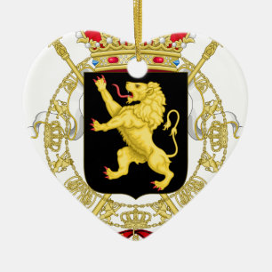 Belgisches Emblem - Wappen von Belgien Keramikornament