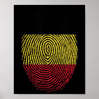 Belgisches Fingerabdruck-Design zur Ehrung des Fuß