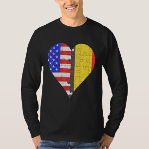 Belgisches Flaggenherz T-Shirt