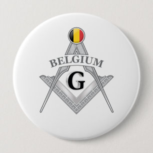 Belgisches Freimaurerei-Zeichen Button
