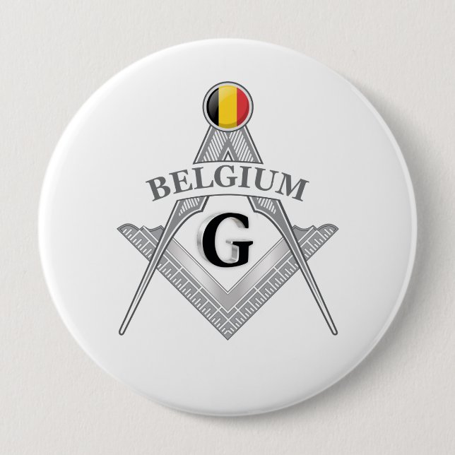 Belgisches Freimaurerei-Zeichen Button (Vorderseite)