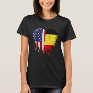 Belgisches Kulturerbe Monat Belgien Flaggenmitte T-Shirt