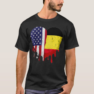Belgisches Kulturerbe Monat Belgien Flaggenmitte T-Shirt