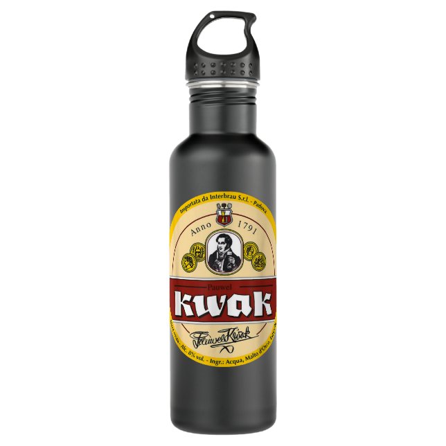 Belgisches Kwak Beer-Logo Edelstahlflasche (Vorderseite)
