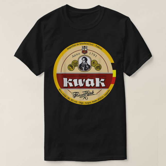 Belgisches Kwak Beer-Logo T-Shirt (Design vorne)