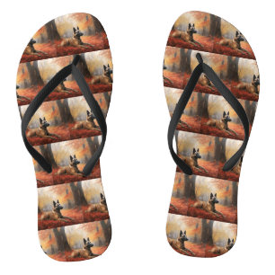Belgisches Malinoi im Herbst Leaves Fall Inspirier Flip Flops