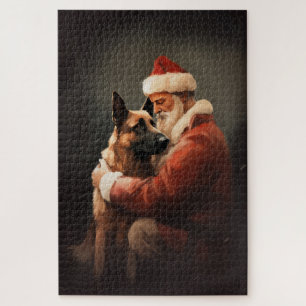 Belgisches Malinoi mit Weihnachtsfeiertag Puzzle