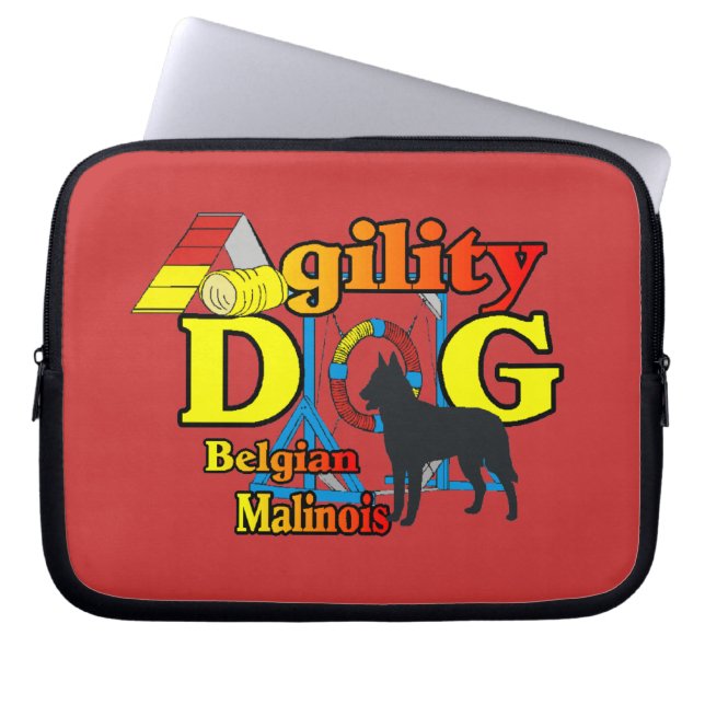 Belgisches Malinois-Agility Laptopschutzhülle (Vorderseite)