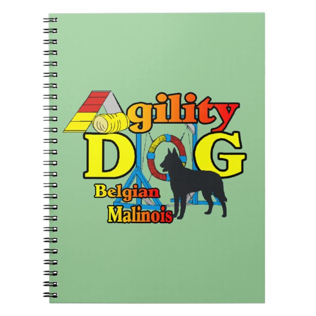 Belgisches Malinois-Agility Notizblock (Vorderseite)