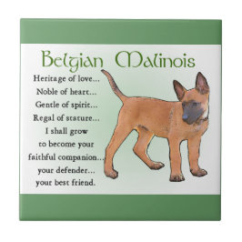Belgisches Malinois-Erbe der Liebe Fliese