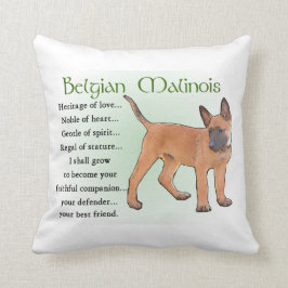 Belgisches Malinois-Erbe der Liebe Kissen