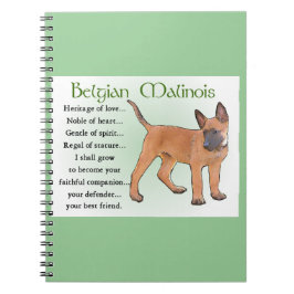 Belgisches Malinois-Erbe der Liebe Notizblock