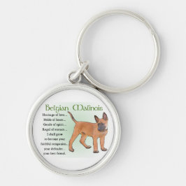 Belgisches Malinois-Erbe der Liebe Schlüsselanhänger