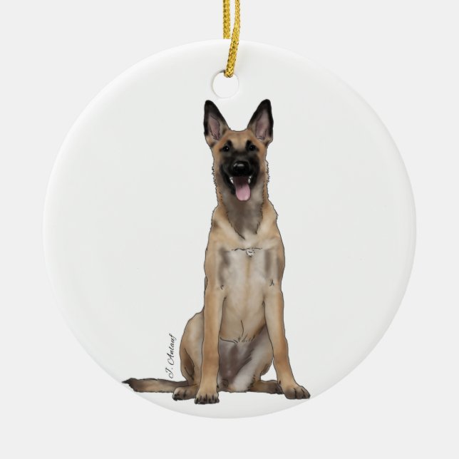 Belgisches Malinois Ornament (Vorne)