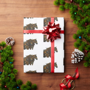 Belgisches Pferde-Gespann-Geschenkpapier Rolle Geschenkpapier