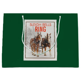 Belgisches Pferdeteam Sleigh Bells Ring Große Geschenktüte