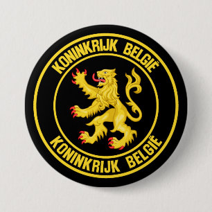 Belgisches rundes Emblem Button