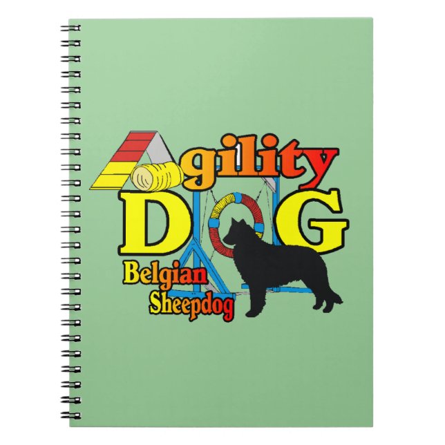 Belgisches Sheepdog Agility Notizblock (Vorderseite)