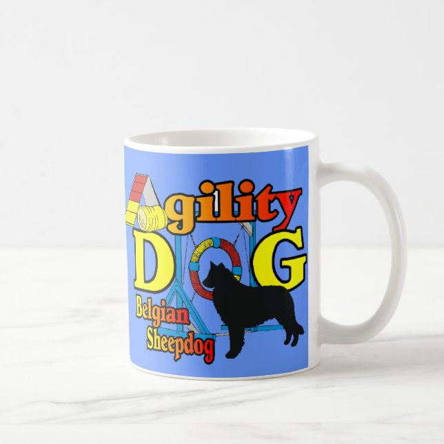 Belgisches Sheepdog Agility Shirts Geschenke Kaffeetasse (Rechts)