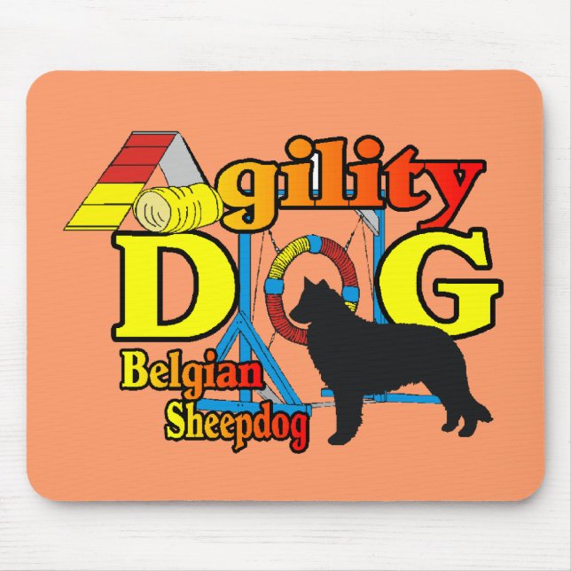 Belgisches Sheepdog Agility Shirts Geschenke Mousepad (Vorne)