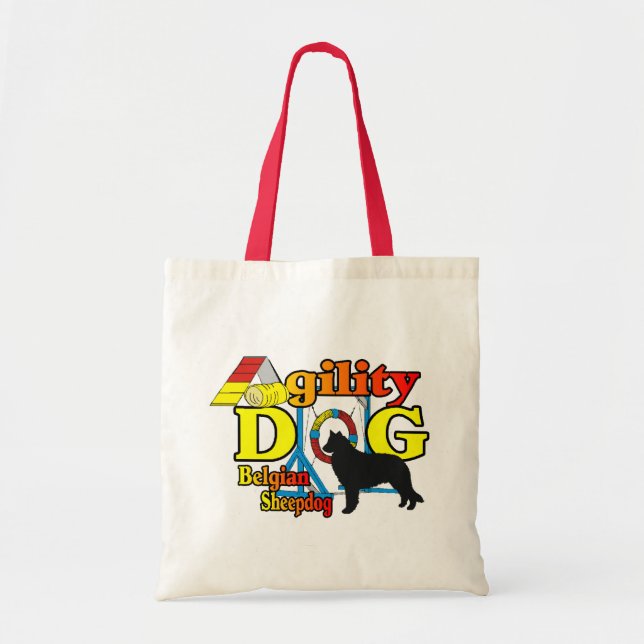 Belgisches Sheepdog Agility Shirts Geschenke Tragetasche (Vorne)