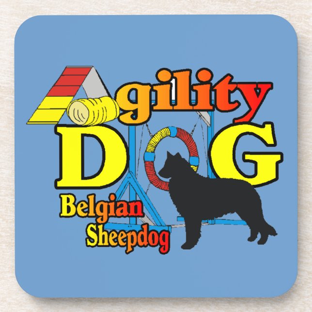 Belgisches Sheepdog Agility Untersetzer (Vorderseite)