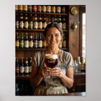 Belgisches Tavern-Wärme- und Willkommensplakat
